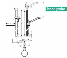 SET BARRA DUCHA RAINFINITY 90cm HANSGROHE